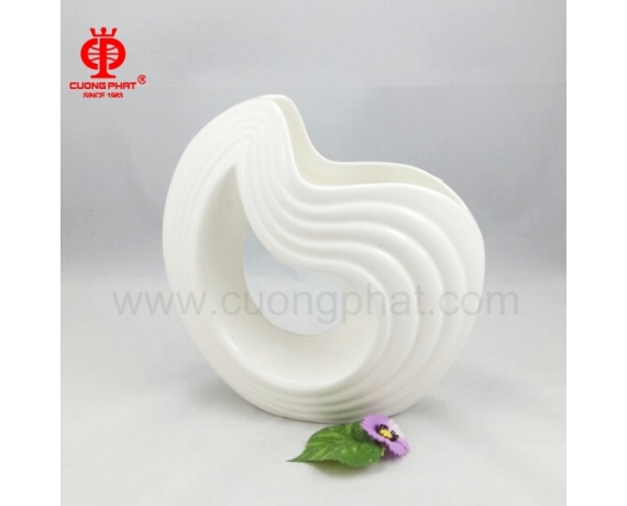 Bình dẹp khuyết lá sứ