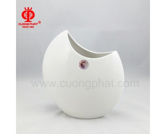 Bình dẹp khuyết trắng