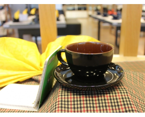 Bộ Tách bầu nâu - Dĩa lót