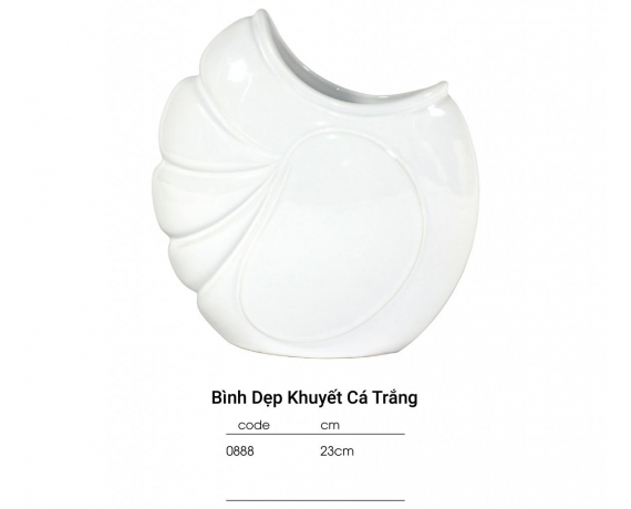 CP BO Bình dẹp khuyết cá (đất sứ)