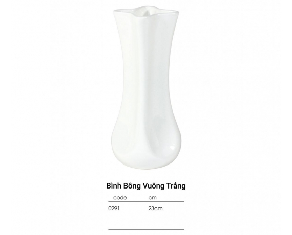 CP BO Bình vuông 23cm (đất sứ) (ống xương)